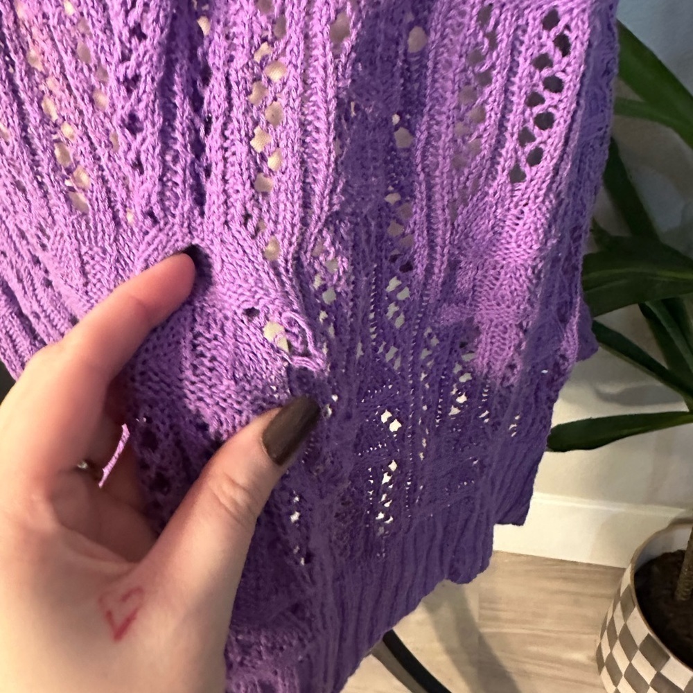 Indigo Woman Lavender Knit Cardigan - Picture 6 of 9